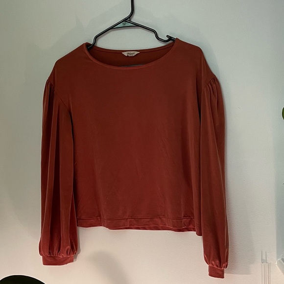 Madewell long sleeve, wide sleeves, burnt Orange - Picture 10 of 10